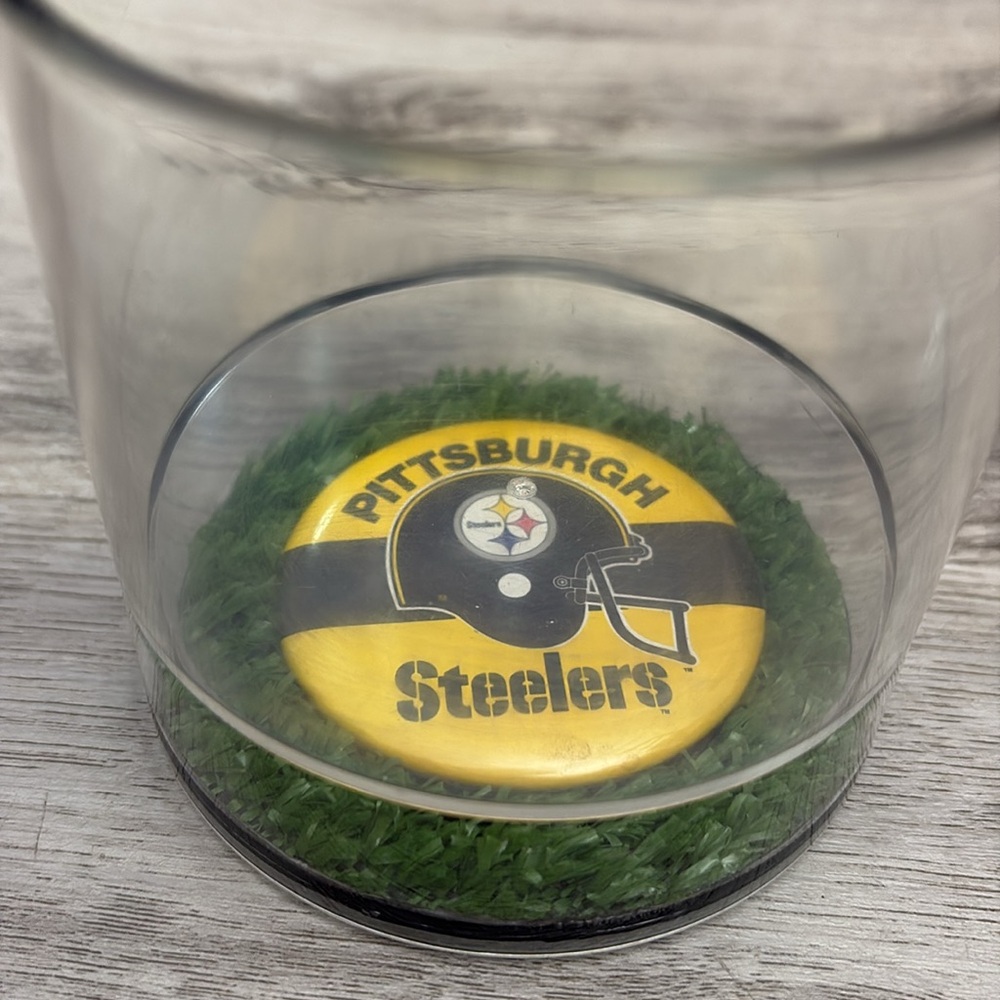 HOWW USA Pittsburgh Steelers Black & Gold NFL Football Logo Clear Plastic 12Oz